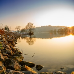 Sonnenuntergang am Neckar 